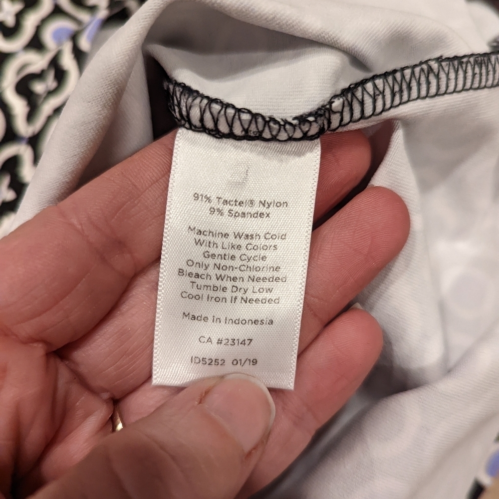 Talbots Geometric Black and White Dress - Picture 4 of 6